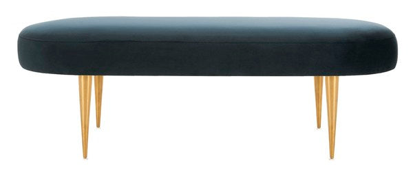 Safavieh Corinne Oval Bench - Navy | Benches | Modishstore - 2