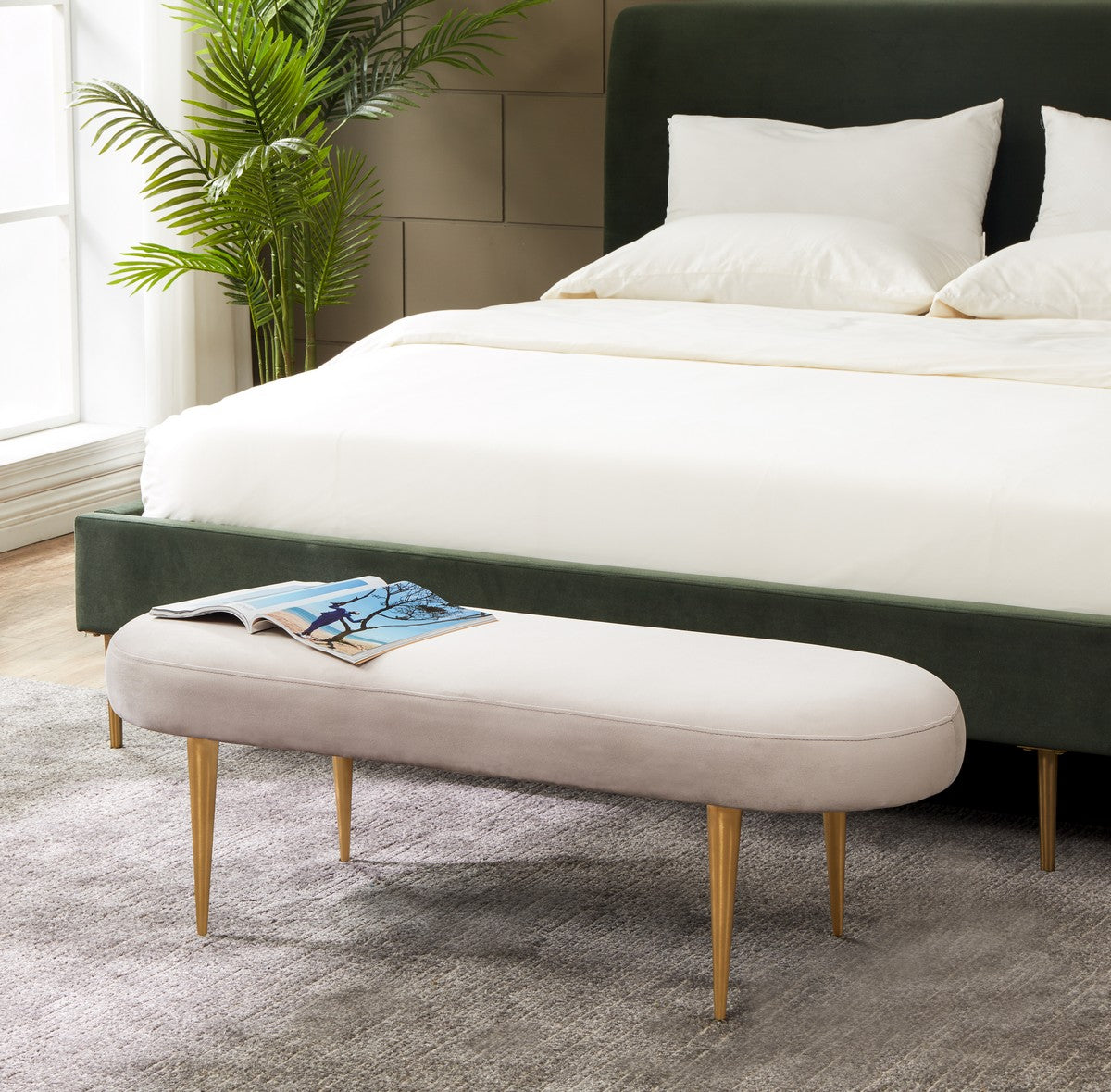 Safavieh Corinne Oval Bench | Benches | Modishstore