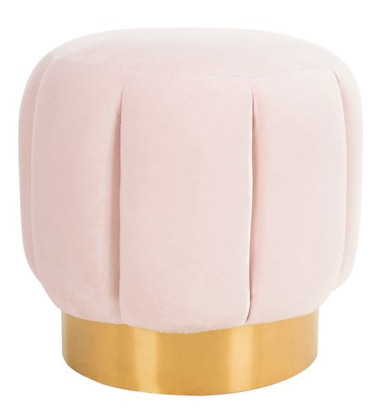 Safavieh Maxine Channel Tufted Otttoman - Pink | Ottomans | Modishstore - 2