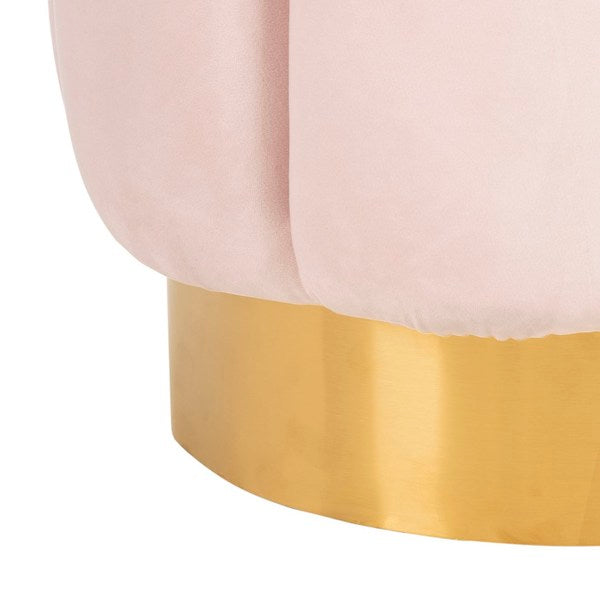 Safavieh Maxine Channel Tufted Otttoman - Pink | Ottomans | Modishstore - 5