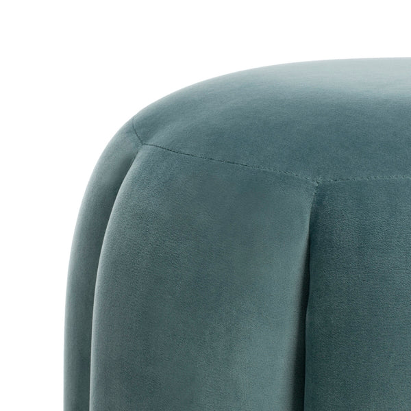 Safavieh Maxine Channel Tufted Otttoman - Seafoam | Ottomans | Modishstore - 4
