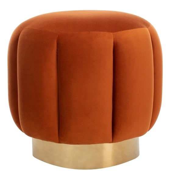 Safavieh Maxine Channel Tufted Otttoman - Sienna | Ottomans | Modishstore - 2