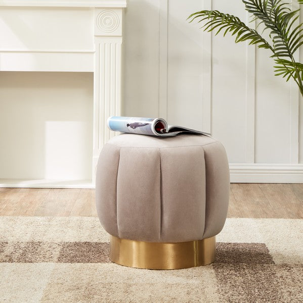 Safavieh Maxine Channel Tufted Otttoman | Ottomans | Modishstore