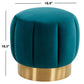 Safavieh Maxine Channel Tufted Otttoman - Petrol | Ottomans | Modishstore - 3