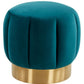 Safavieh Maxine Channel Tufted Otttoman - Petrol | Ottomans | Modishstore - 2