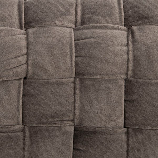 Safavieh Ravyn Woven Velvet Ottoman - Dark Gray | Ottomans | Modishstore - 4