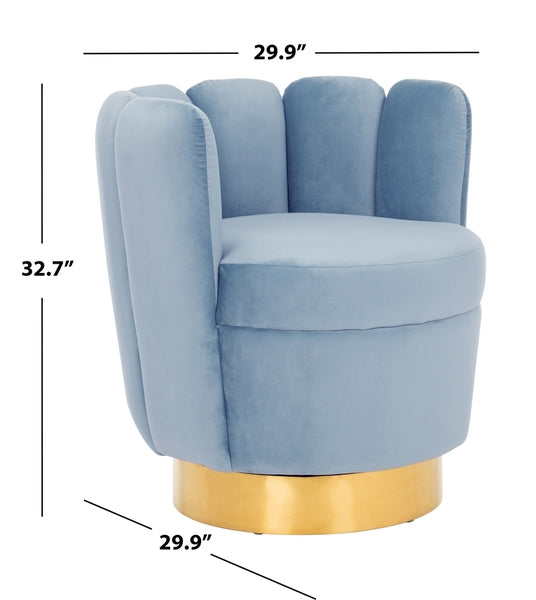 Safavieh Arrow Swivel Velvet Chair | Accent Chairs | Modishstore - 10