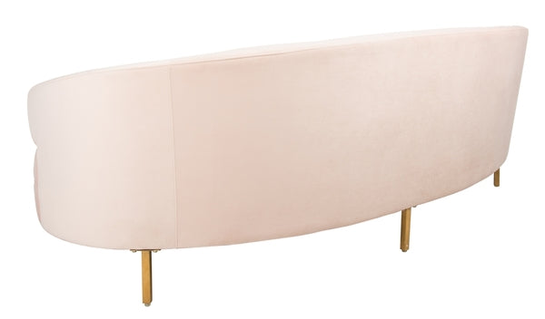 Safavieh Primrose Curved Sofa - Light Pink | Sofas | Modishstore - 4