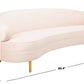 Safavieh Primrose Curved Sofa - Light Pink | Sofas | Modishstore - 3
