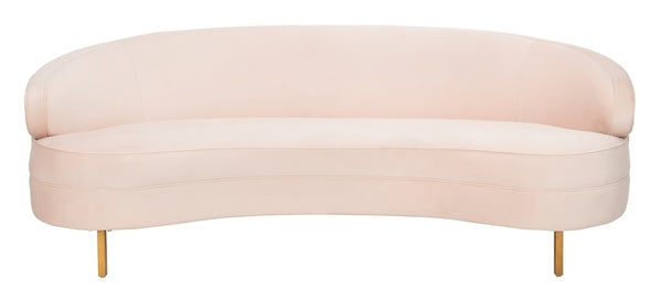 Safavieh Primrose Curved Sofa - Light Pink | Sofas | Modishstore - 2