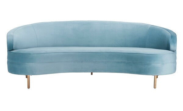 Safavieh Primrose Curved Sofa - Light Blue | Sofas | Modishstore - 3