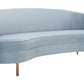 Safavieh Primrose Curved Sofa - Light Blue | Sofas | Modishstore - 2