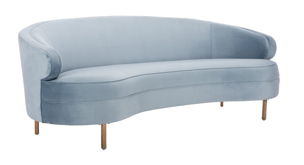 Safavieh Primrose Curved Sofa - Light Blue | Sofas | Modishstore - 2