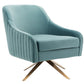 Safavieh Leyla Swivel Velvet Chair - Seafoam | Accent Chairs | Modishstore - 6