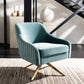 Safavieh Leyla Swivel Velvet Chair - Seafoam | Accent Chairs | Modishstore