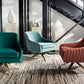 Safavieh Leyla Swivel Velvet Chair - Dusty Rose | Accent Chairs | Modishstore - 5