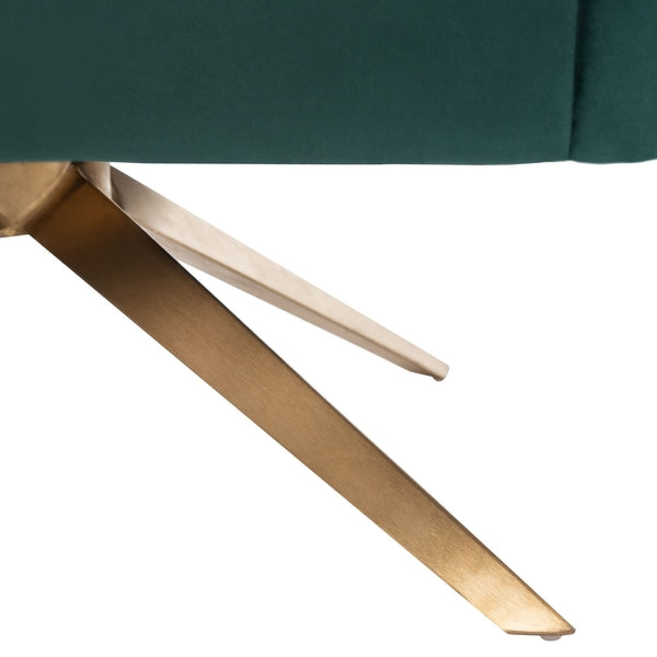 Safavieh Leyla Swivel Velvet Chair - Emerald | Accent Chairs | Modishstore - 4