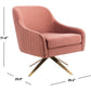 Safavieh Leyla Swivel Velvet Chair - Dusty Rose | Accent Chairs | Modishstore - 3