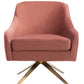Safavieh Leyla Swivel Velvet Chair - Dusty Rose | Accent Chairs | Modishstore - 2