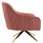 Safavieh Leyla Swivel Velvet Chair - Dusty Rose | Accent Chairs | Modishstore - 4
