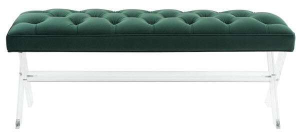 Safavieh Tourmaline Acrylic Bench - Forest Green | Benches | Modishstore - 2