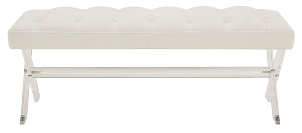 Safavieh Tourmaline Acrylic Bench - White | Benches | Modishstore - 2