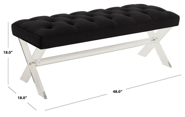 Safavieh Tourmaline Acrylic Bench - Black | Benches | Modishstore - 3
