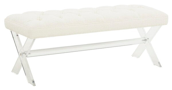 Safavieh Tourmaline Acrylic Bench - Ivory | Benches | Modishstore - 5