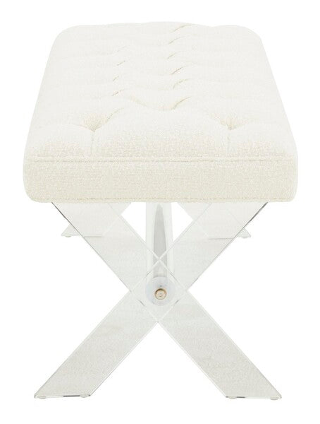 Safavieh Tourmaline Acrylic Bench - Ivory | Benches | Modishstore - 3