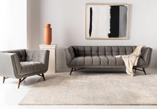 Safavieh Onyx Mid-Century Tufted Sofa - Dark Gray | Sofas | Modishstore