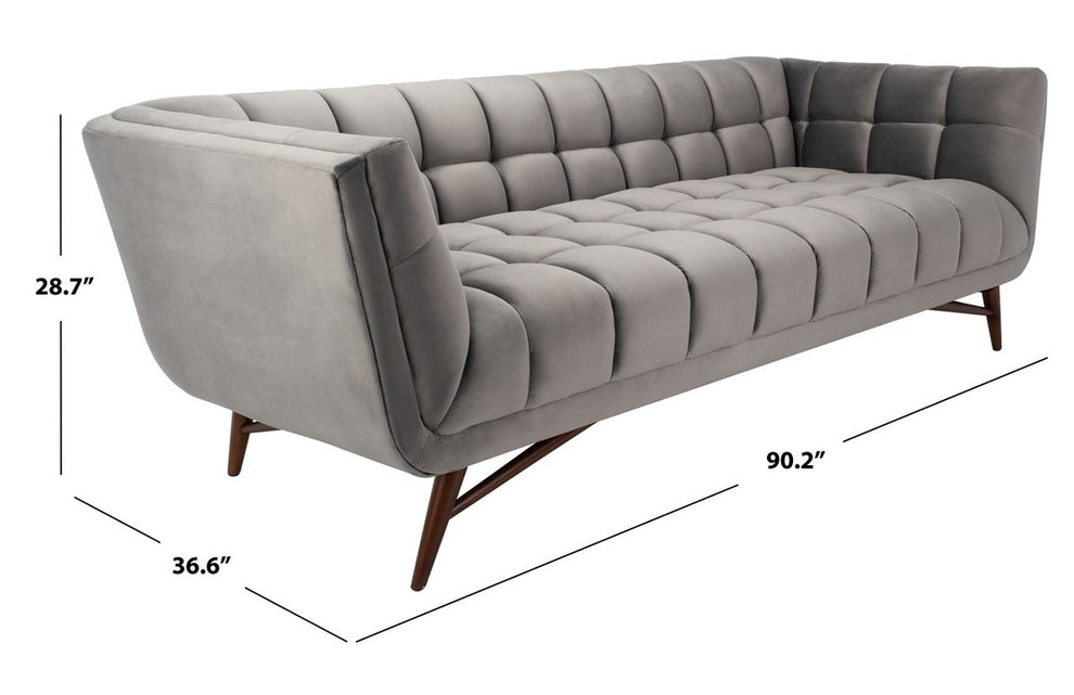 Safavieh Onyx Mid-Century Tufted Sofa - Dark Gray | Sofas | Modishstore - 4