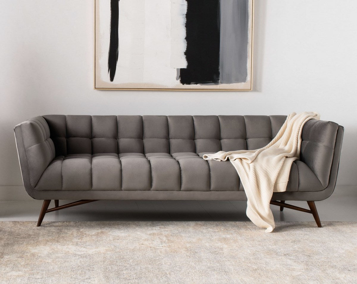 Safavieh Onyx Mid-Century Tufted Sofa - Dark Gray | Sofas | Modishstore - 5
