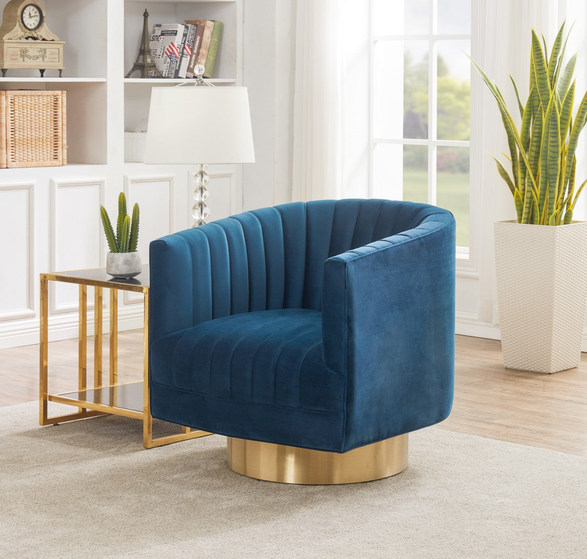 Safavieh Josephine Swivel Barrel Chair | Accent Chairs | Modishstore - 11