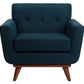 Safavieh Opal Linen Tufted Arm Chair | Armchairs | Modishstore - 7