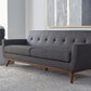 Safavieh Opal Linen Tufted Sofa - Slate | Sofas | Modishstore