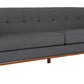 Safavieh Opal Linen Tufted Sofa - Slate | Sofas | Modishstore - 2