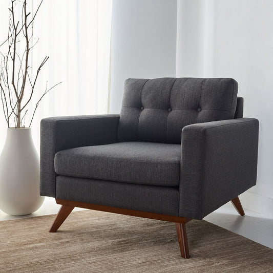 Safavieh Gneiss Modern Linen Arm Chair | Armchairs | Modishstore