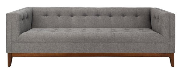 Safavieh Garnet Linen Tufted Sofa - Light Gray | Sofas | Modishstore - 2