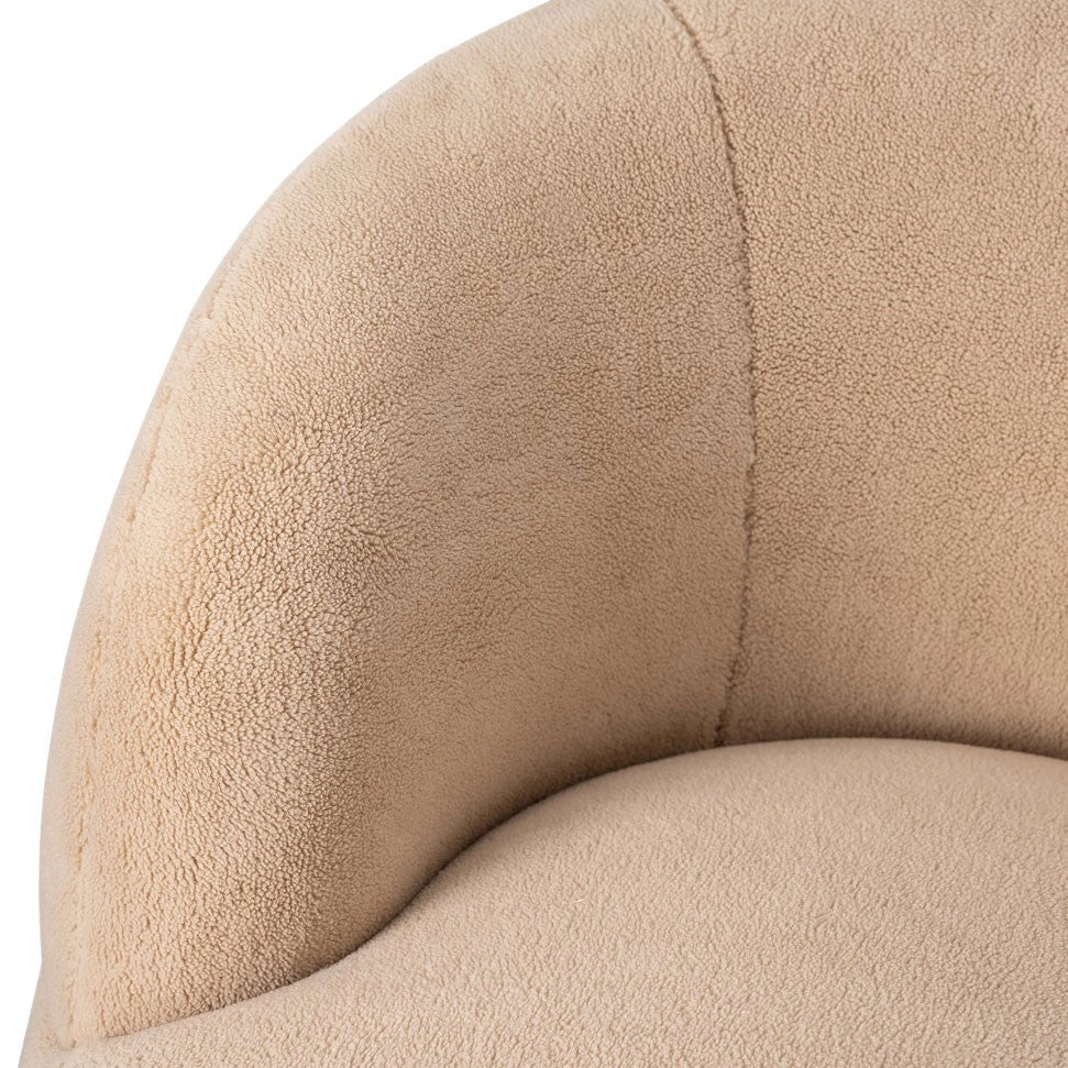 Safavieh Flynn Faux Lamb Wool Swivel Ch | Accent Chairs | Modishstore - 7