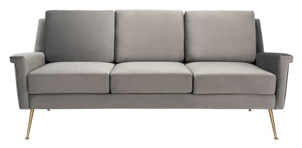 Safavieh Peridot Velvet Modern Sofa - Dark Gray | Sofas | Modishstore - 2