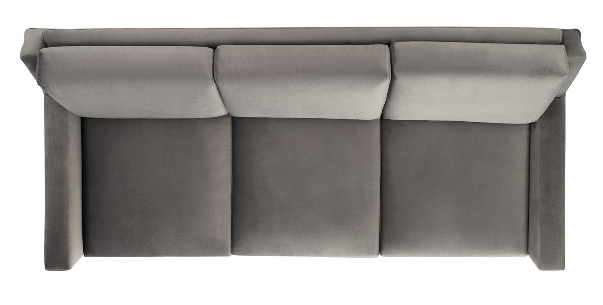Safavieh Peridot Velvet Modern Sofa - Dark Gray | Sofas | Modishstore - 5