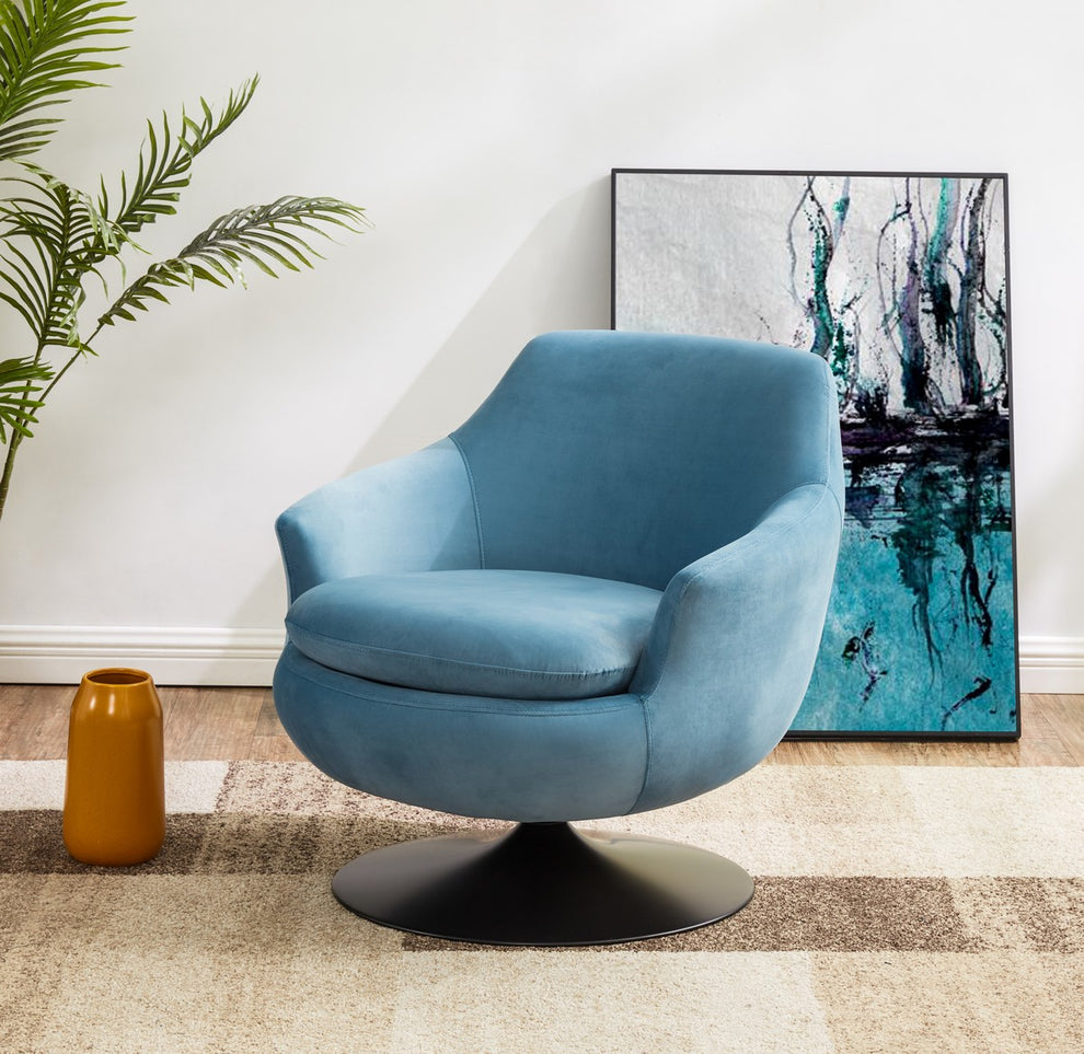 Safavieh Citrine Velvet Swivel Chair | Accent Chairs | Modishstore