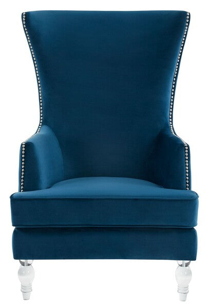 Safavieh Geode Modern Wingback Chair - Navy | Accent Chairs | Modishstore - 2