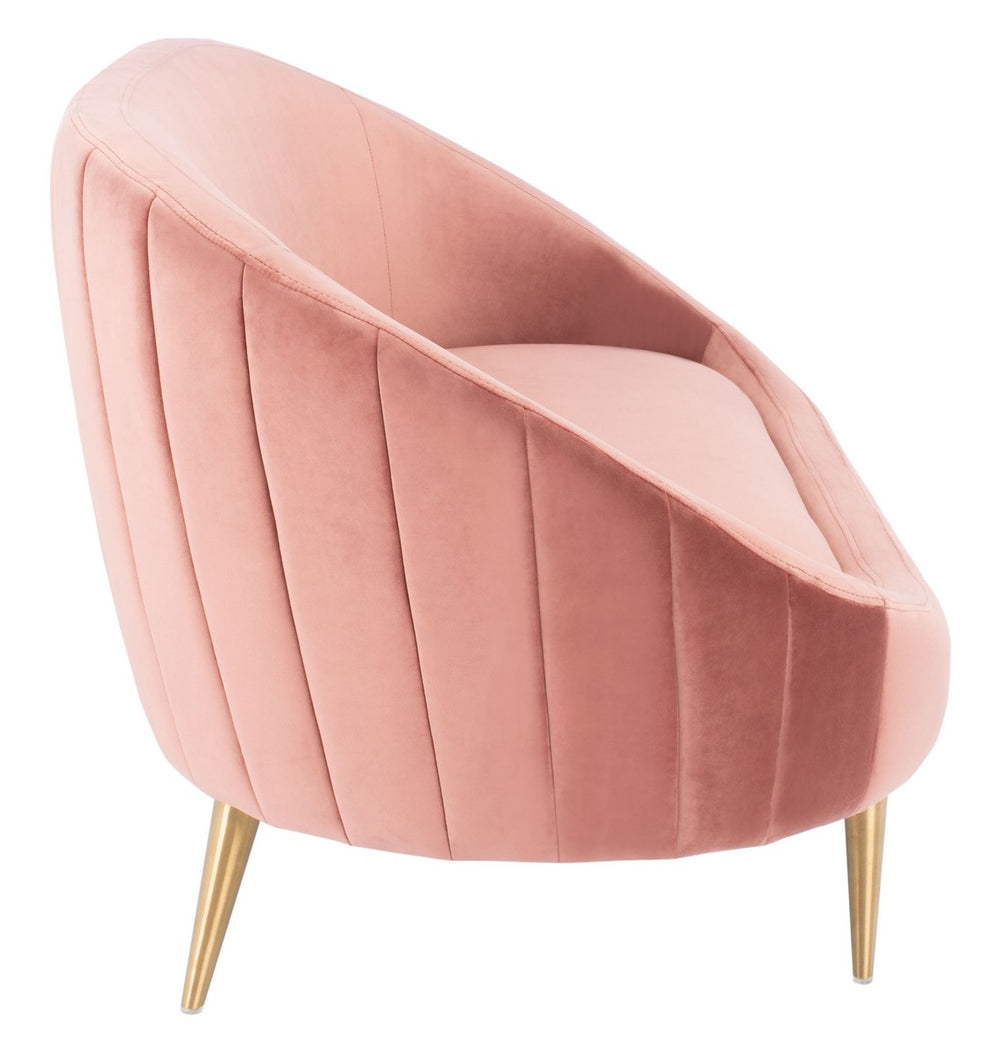 Safavieh Razia Channel Tufted Loveseat - Dusty Rose | Loveseats | Modishstore - 4