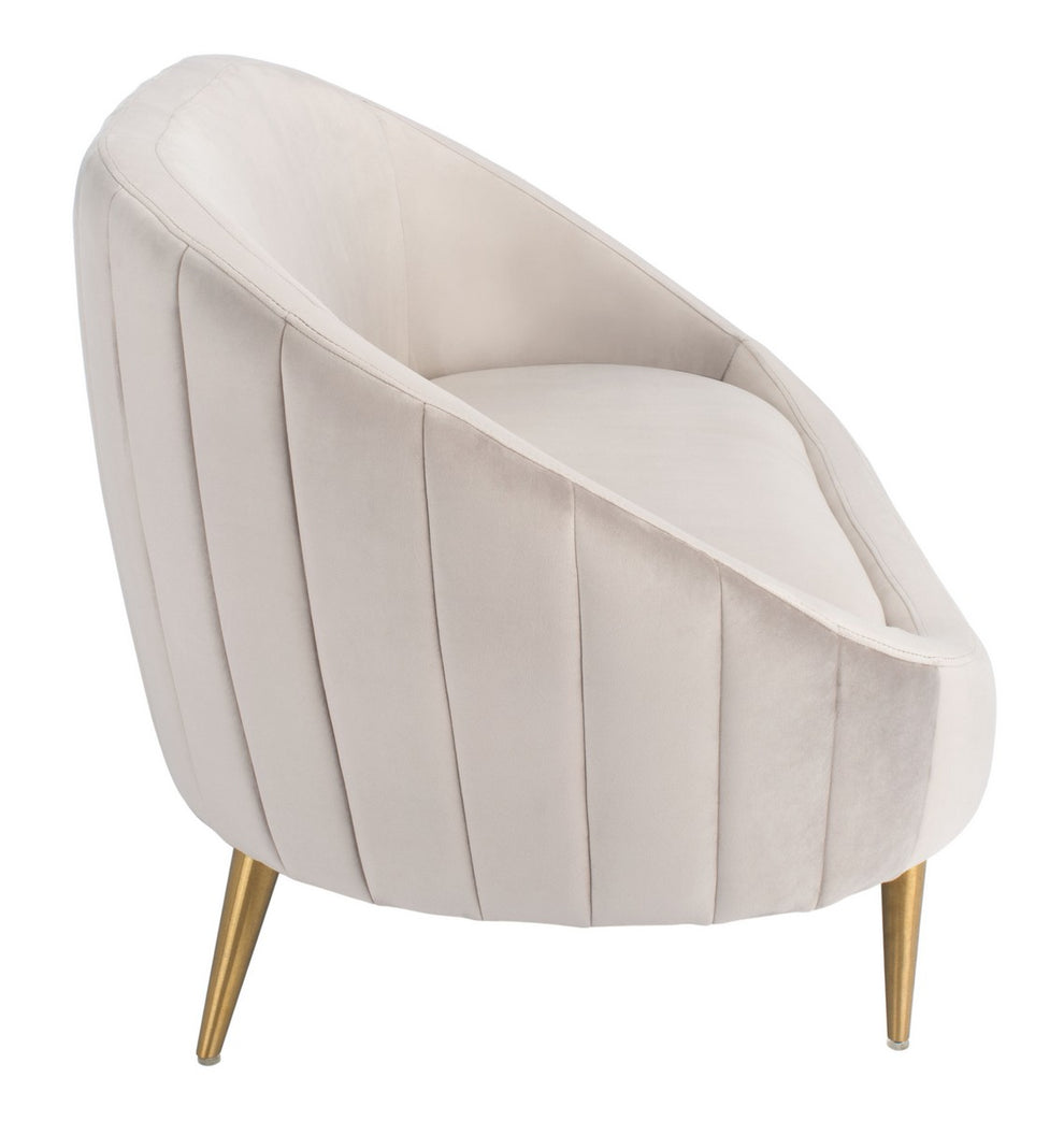 Safavieh Razia Channel Tufted Loveseat - Pale Taupe | Loveseats | Modishstore - 4