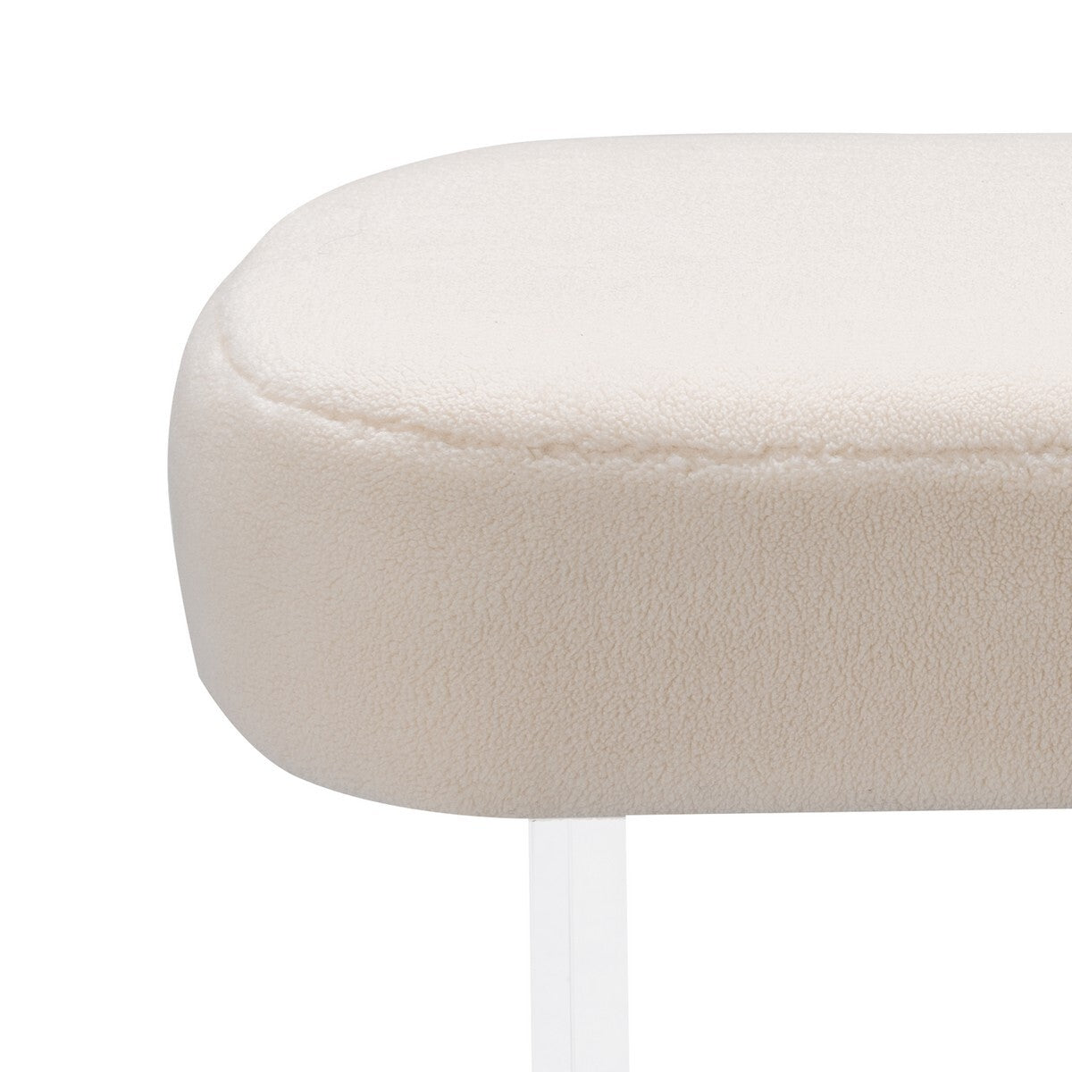 Safavieh Warren Faux Sheepskin Ottoman | Ottomans | Modishstore - 3