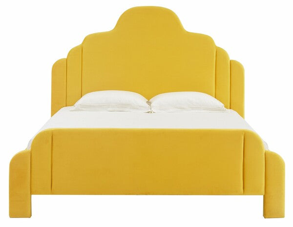 Safavieh Caspian Velvet Bed - Marigold | Beds | Modishstore - 2