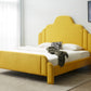 Safavieh Caspian Velvet Bed - Marigold | Beds | Modishstore