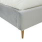 Safavieh Rosabella Channel Tufted Bed - Light Gray | Beds | Modishstore - 3