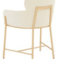 Safavieh Charlize Velvet Dining Chair - Ivory | Dining Chairs | Modishstore - 4